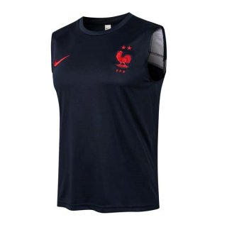 Maillot De Foot France Sans Manches 2022 Noir Pas Cher