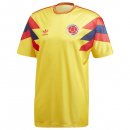 Thailande Maillot De Foot Columbia Domicile Retro 1990 Jaune Pas Cher