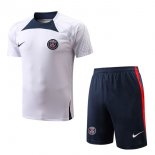 Maillot De Foot Entrainement PSG Ensemble Complet 2022-2023 Blanc Pas Cher