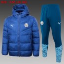 Manteau de duvet Manchester City Ensemble Complet 2024-2025 Bleu 2