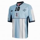 Maillot De Foot Argentine NO.10 Maradona Domicile Retro 2001 Bleu Pas Cher