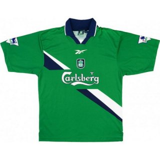 Thailande Maillot De Foot Liverpool Exterieur Retro 1999 2000 Vert Pas Cher