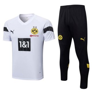 Maillot De Foot Borussia Dortmund Ensemble Complet 2023-2024 Blanc Noir