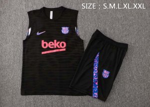 Maillot De Foot Barcelone Sans Manches 2022 Noir Pas Cher