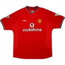 Thailande Maillot De Foot Manchester United Domicile Retro 2000 2002 Rouge Pas Cher