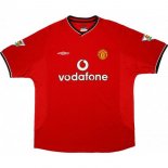 Thailande Maillot De Foot Manchester United Domicile Retro 2000 2002 Rouge Pas Cher