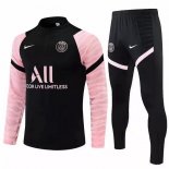 Survetement PSG 2021-2022 Noir Rose Pas Cher