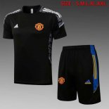 Maillot De Foot Entrainement Manchester United Ensemble Complet 2022 Noir 1 Pas Cher