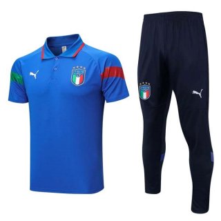 Polo Italie Ensemble Complet 2023-2024 Bleu 2