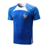 Maillot De Foot Entrainement France 2022-2023 Bleu Pas Cher