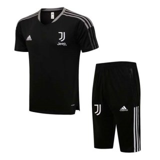 Maillot De Foot Entrainement Juventus Ensemble Complet 2022 Noir Blanc Pas Cher