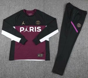 Survetement PSG 2021-2022 Bordeaux Noir Pas Cher