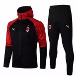 Sweat Shirt Capuche AC Milan 2021-2022 Rouge Noir Pas Cher