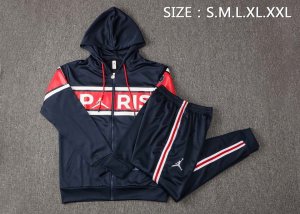 Sweat Shirt Capuche Paris Saint Germain 2022 Noir Rouge Pas Cher