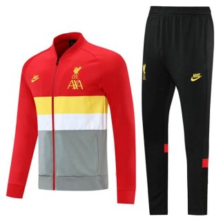 Survetement Liverpool 2021-2022 Rouge Jaune Gris Pas Cher