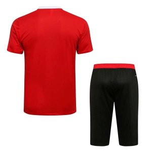 Maillot De Foot Entrainement Manchester United Ensemble Complet 2022 Rouge Noir Pas Cher