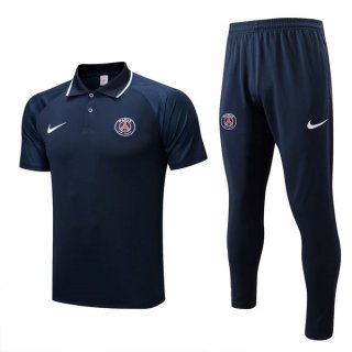 Polo PSG Ensemble Complet 2022-2023 Bleu 1 Pas Cher