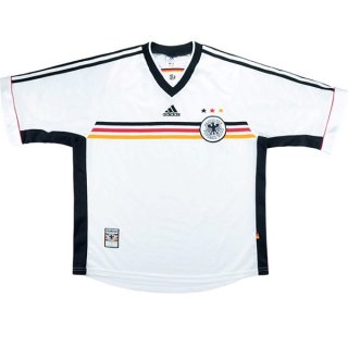 Thailande Maillot De Foot Allemagne Domicile Retro 1998 Blanc Pas Cher