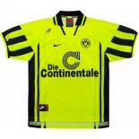 Thailande Maillot De Foot Dortmund Domicile Retro 1996 1997 Jaune Pas Cher