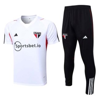 Maillot De Foot Sao Paulo Ensemble Complet 2023-2024 Blanc Noir