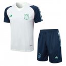 Maillot De Foot Entrainement Ajax Ensemble Complet 2023-2024 Blanc