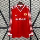 Thailande Maillot Manchester United Domicile ML Retro 1986 1988