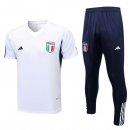 Maillot De Foot Italie Ensemble Complet 2023-2024 Blanc Bleu