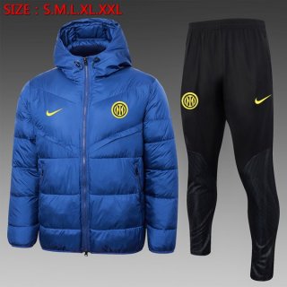 Manteau de duvet Inter Milan Ensemble Complet 2024-2025 Bleu