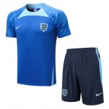 Maillot De Foot Entrainement Angleterre Ensemble Complet 2022-2023 Bleu Pas Cher