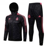 Sweat Shirt Capuche Real Madrid 2022 Gris Rose Pas Cher