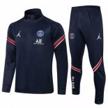 Survetement PSG 2021-2022 Bleu Marine Pas Cher