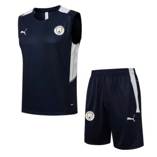 Maillot De Foot Manchester City Sans Manches 2022 Bleu Pas Cher