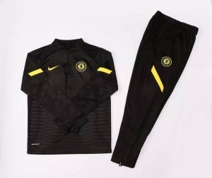 Survetement Chelsea 2021-2022 Noir Jaune Pas Cher