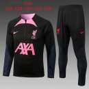 Enfant Survetement Training Liverpool 2023 Noir Rose Pas Cher