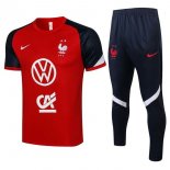 Maillot De Foot Entrainement France Ensemble Complet 2022 Rouge Pas Cher