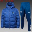 Manteau de duvet Manchester United Ensemble Complet 2024-2025 Bleu