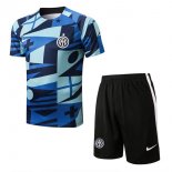 Maillot De Foot Entrainement Inter Milan Ensemble Complet 2022-2023 Bleu Pas Cher