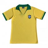 Thailande Maillot De Foot Brésil Domicile Retro 1957 Jaune Pas Cher