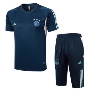 Maillot De Foot Entrainement Ajax Ensemble Complet 2023-2024 Bleu