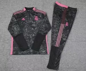 Survetement Real Madrid 2021-2022 Noir Rose Gris Pas Cher