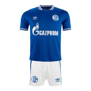 Maillot De Foot Schalke 04 Domicile Enfant 2021-2022 Bleu Pas Cher