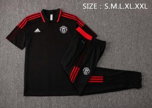 Polo Manchester United Ensemble Complet 2022 Noir Pas Cher