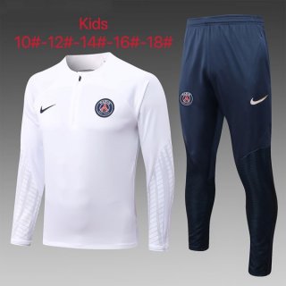 Enfant Survetement Training PSG 2023 Blanc Pas Cher