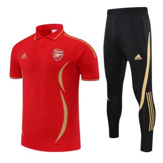 Polo Arsenal Ensemble Complet 2022-2023 Rouge Pas Cher