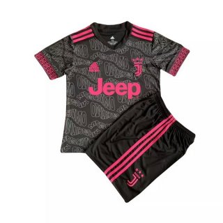 Maillot De Foot Juventus Spécial Enfant 2021-2022 Noir Rose Pas Cher