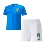 Maillot De Foot Italie Domicile Enfant 2022 Bleu Pas Cher