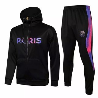 Sweat Shirt Capuche PSG 2021-2022 Noir Purpura Pas Cher