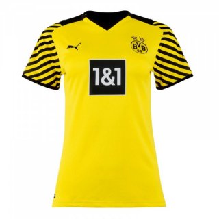 Thailande Maillot De Foot Dortmund Domicile Femme 2021-2022 Jaune Pas Cher