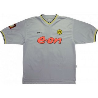 Thailande Maillot De Foot Dortmund Exterieur Retro 2000 Gris Pas Cher