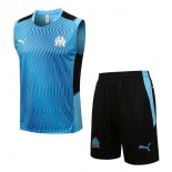 Maillot De Foot Marseille Sans Manches 2022 Bleu Pas Cher